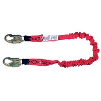 MSA (Mine Safety Appliances Co) 10088067 MSA 6' Red Diamond Shock-Absorbing Single Leg Expanyard With 36C Snaphook Harness And A